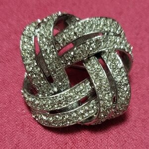 Les Bernard Inc Vintage Rhinestone Brooch